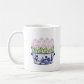 Roze Hyacinten in Chinoiserie Planter Keramiek Koffiemok (Links)