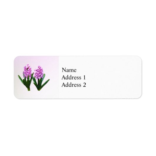 Roze hyacinth Duo Etiket (Voorkant)