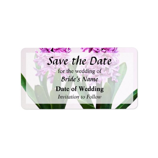 Roze hyacinth Duo sparen de Datum Etiket (Voorkant)