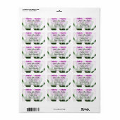 Roze hyacinth Duo sparen de Datum Etiket (Full Sheet)
