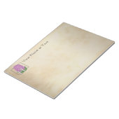 Roze hyacinth Floral - Gepersonaliseerd monogram Notitieblok (Schuin)