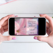 Roze hyacinthe Flower Easter Dinner Kaart