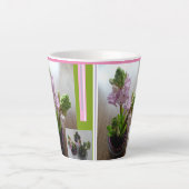 Roze hyacinths Design Latte Mok (Voorkant)