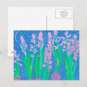 Roze hyacinths Spring Flowers Floral Art Painting Briefkaart (Voorkant / Achterkant)