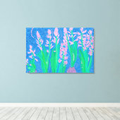 Roze hyacinths Spring Flowers Floral Art Painting Canvas Afdruk (Insitu (Houten vloer))