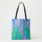 Roze hyacinths Spring Flowers Floral Art Painting Tote Bag (Voorkant)