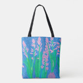 Roze hyacinths Spring Flowers Floral Art Painting Tote Bag (Achterkant)