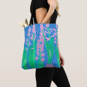 Roze hyacinths Spring Flowers Floral Art Painting Tote Bag (Dichtbij)