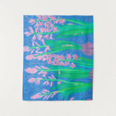 Roze hyacinths Spring Flowers Floral Art Painting Wandkleed (Voorkant)