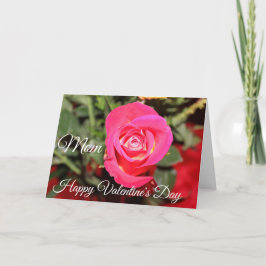 ROZE HYBRIDE ROOS GELUKKIGE VALENTIJN DAG MOEDER KAART