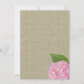 Roze Hydrangea 50e verjaardag Kaart (Achterkant)