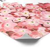 Roze hydrangea, Aangepast Poster voor bruiloft (Hoek)