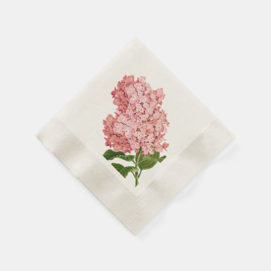  Roze Hydrangea, Aangepast Servetten (Hoek)