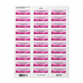 Roze Hydrangea aangepaste adreslabel Etiket (Full Sheet)