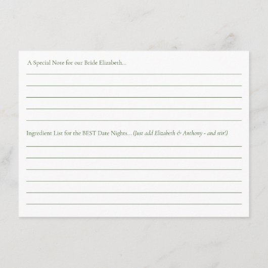 Roze Hydrangea Advice Recipe Kaart (Achterkant)