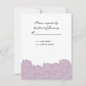 Roze Hydrangea Antwoordkaart RSVP Kaartje (Voorkant)
