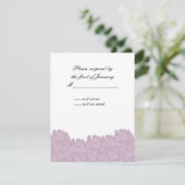 Roze Hydrangea Antwoordkaart RSVP Kaartje (Staand voorkant)