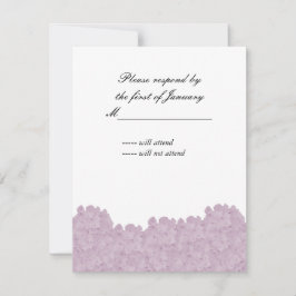 Roze Hydrangea Antwoordkaart RSVP Kaartje