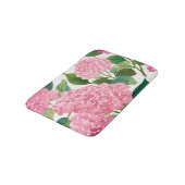 Roze Hydrangea Aquarel Bloemstuk Kust Badmat (Gekanteld)