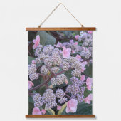 Roze Hydrangea Aspera Bloemstuk Hangend Wandkleed (Voorkant)