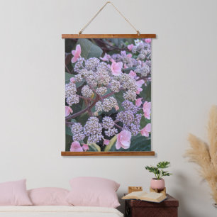 Roze Hydrangea Aspera Bloemstuk Hangend Wandkleed