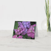 Roze hydrangea bedankkaart (Voorkant)