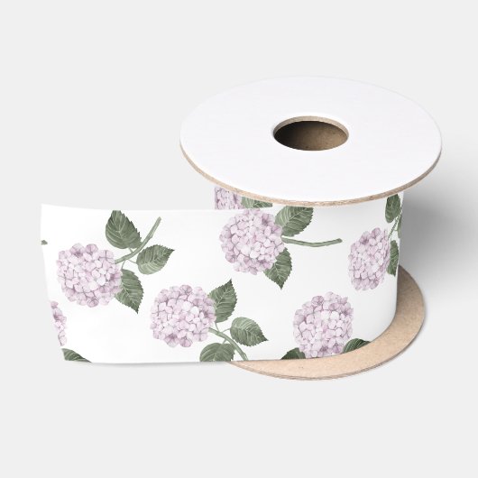Roze Hydrangea Bloem Bloemstuk  Satijnen Lint (Spoel)