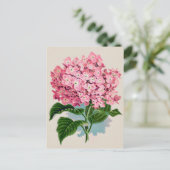  Roze Hydrangea Bloem Briefkaart (Staand voorkant)