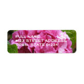 Roze Hydrangea Bloem Mailing Label (Voorkant)