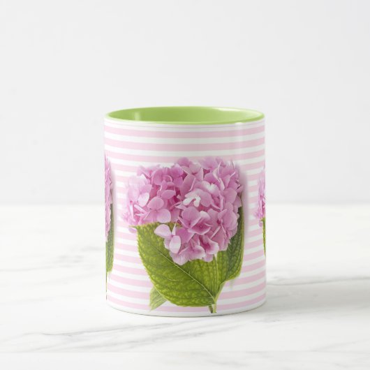 Roze Hydrangea Bloem Mok (Midden)