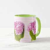 Roze Hydrangea Bloem Mok (Voorkant rechts)