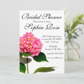 Roze Hydrangea bloem roze bloem Bruids douche Kaart (Staand voorkant)