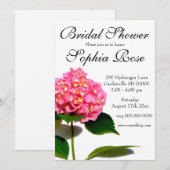 Roze Hydrangea bloem roze bloem Bruids douche Kaart (Voorkant / Achterkant)