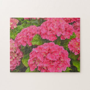 Roze Hydrangea Bloem Tuin Kunst Puzzel