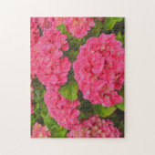 Roze Hydrangea Bloem Tuin Kunst Puzzel (Verticaal)