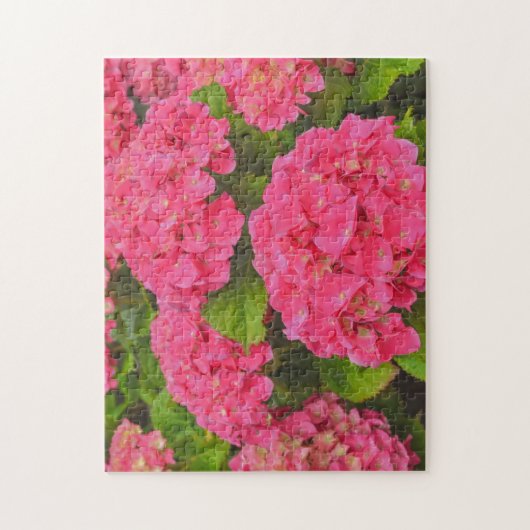 Roze Hydrangea Bloem Tuin Kunst Puzzel Legpuzzel (Verticaal)