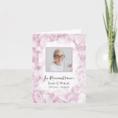 Roze Hydrangea Bloem Waterverf Begrafenis Sympathi Bedankkaart (Voorkant)