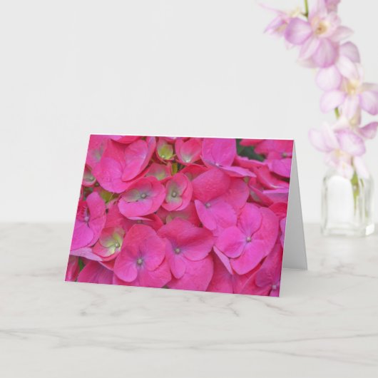 Roze Hydrangea bloemblaadjes Close-up Art Note Kaa Kaart (Orchidee)