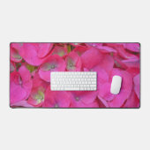 Roze Hydrangea Bloemblaadjes Desk Mat (Keyboard & Muis)