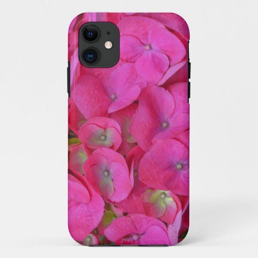 Roze Hydrangea Bloemblaadjes Telefoon Case (Achterkant)