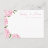 Roze Hydrangea Bloemen Bloemen Bloemen Floral Advi Informatiekaartje (Voorkant)