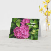  Roze Hydrangea Bloemen Foto Verjaardag Kaart (Gele Bloem)