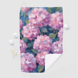 Roze Hydrangea Bloemen Golfhanddoek