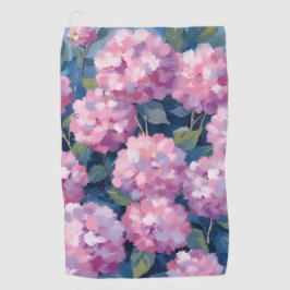 Roze Hydrangea Bloemen Golfhanddoek