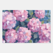 Roze Hydrangea Bloemen Inpakpapier Vel (Voorkant 2)