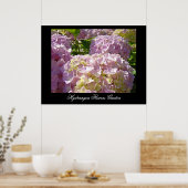 Roze Hydrangea Bloemen kunstprint Botanisch Poster (Keuken)