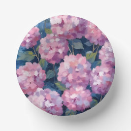Roze Hydrangea Bloemen Papieren Kommen