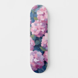 Roze Hydrangea Bloemen Persoonlijk Skateboard