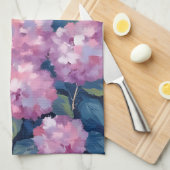 Roze Hydrangea Bloemen Theedoek (Quarter Fold)