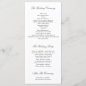 Roze Hydrangea Bloemen Trouwprogramma's Programmakaart (Achterkant)